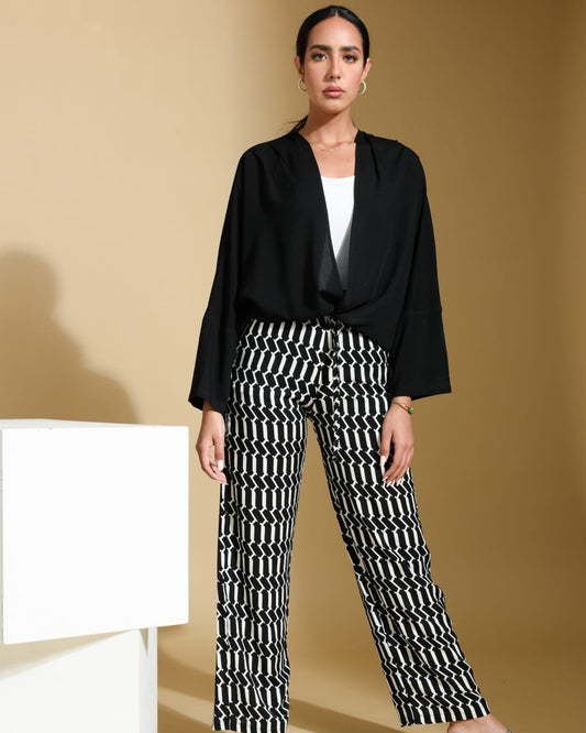 Wide Leg Zebra Pants