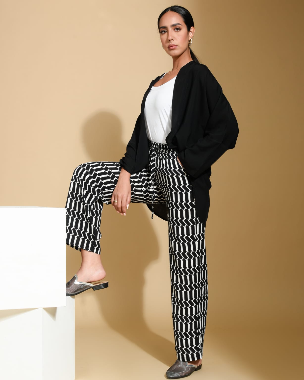 Wide Leg Zebra Pants