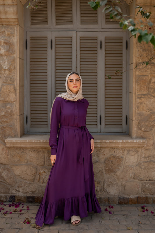 Purple Ruffle Dress