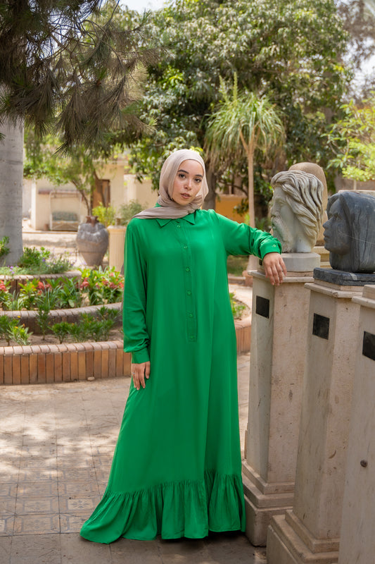 Green Ruffle Dress